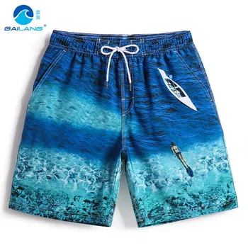 

Beach shorts Men's summer swimwear navy board shorts plavky bathing suit sexy loose swimsuit elastic liner surf