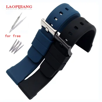 

On sale sports waterproof rubber watchbands fit samsung gear s3 watch 22mm 24mm with stainless steel buckle for man and lady