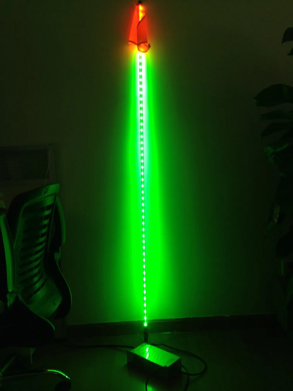 6FT Green LED Lighted Whips Single Color LED Safety Light Flag Poles