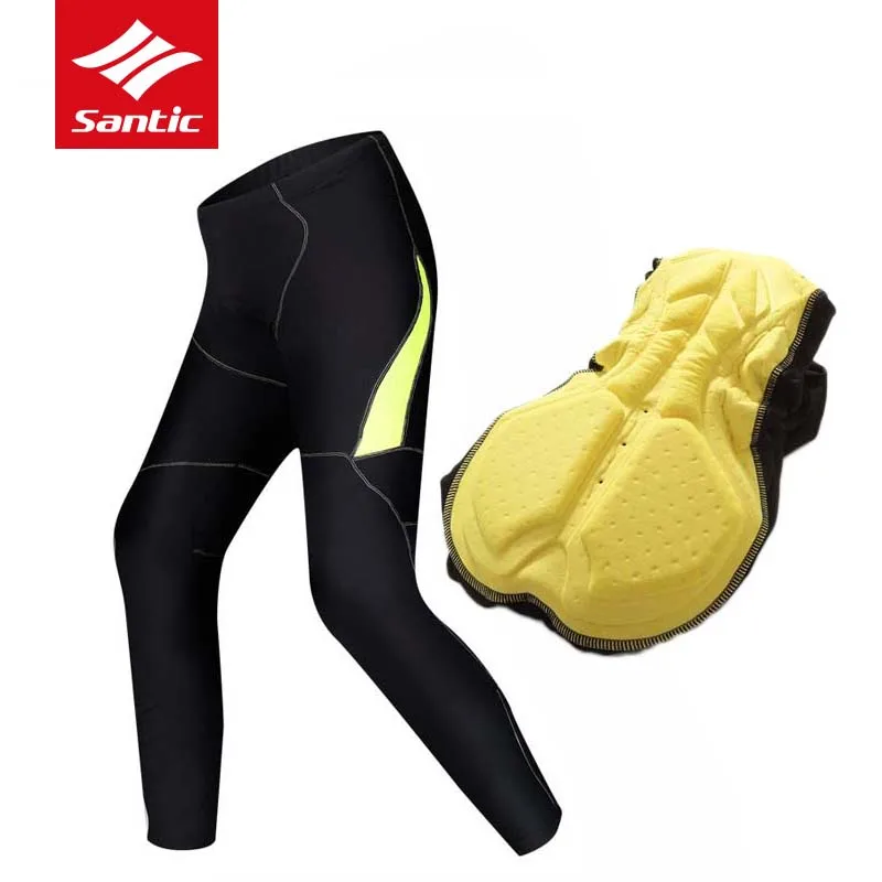 

Santic Cycling Pants Men 2018 Winter Fleece Warm Bike Bicycle Trousers PRO Pads Racing Downhill Pants Pantalones Ciclismo