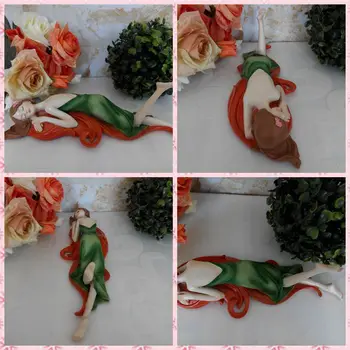 

Free shipping Sleeping Beauty Figure Resin toy vivid lifelike angel girl cake home office car decoration christmas birthday gift