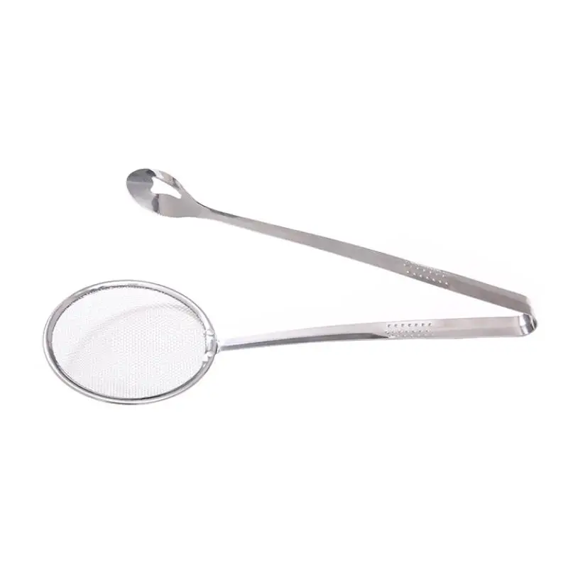 Stainless steel frying oil drain clip oil spill spoon barbecue clip fried scoop kitchen tool