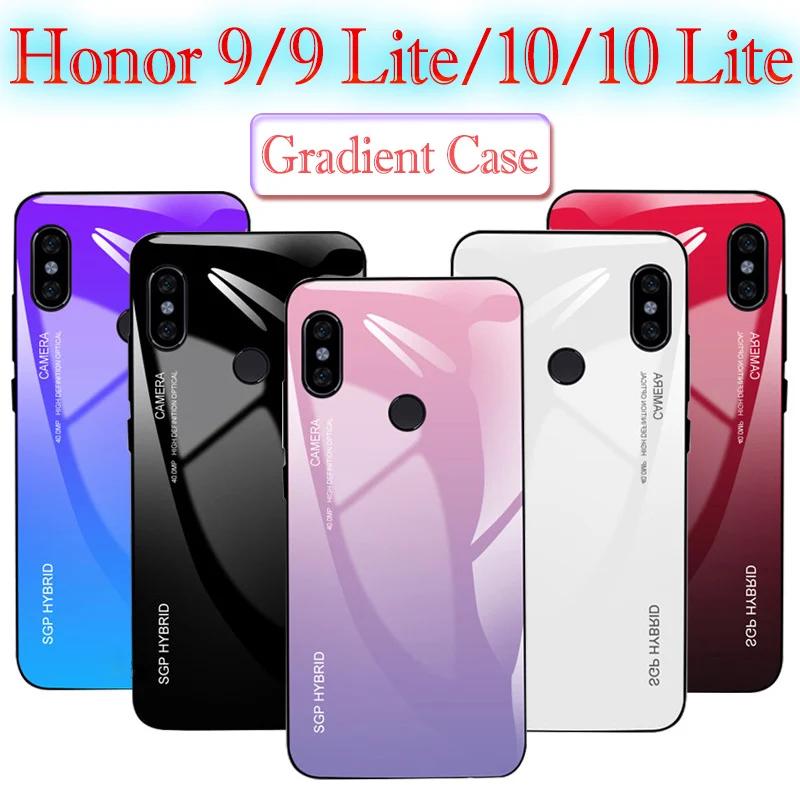 

Honor Lite 9 Case For Honor 9 Light Case On Honor 10 Lite Protective Glass Gradient Cases On Honer Honor9 9Lite Back Shell Coque