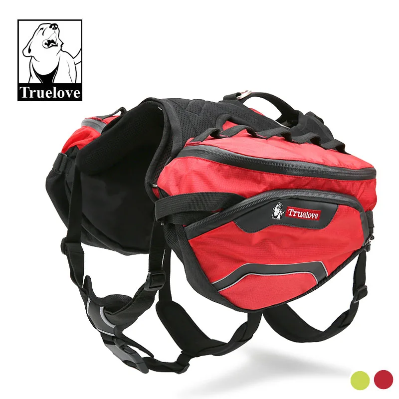 

Truelove Two Used Pet Dog Backpack Harness Waterproof 3M Reflective Adjustable Dog Carrier For Outdoor Camping Training Hiking