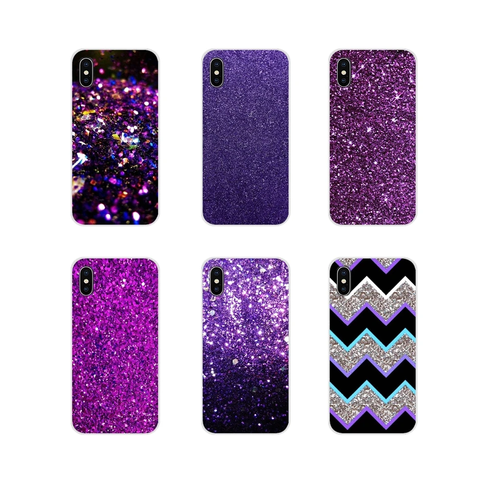 Purple sparkle Glitter Accessories Phone Shell Covers For Samsung Galaxy A3 A5 A7 J1 J2 J3 J5 J7 2015 2016 2017 | Мобильные телефоны