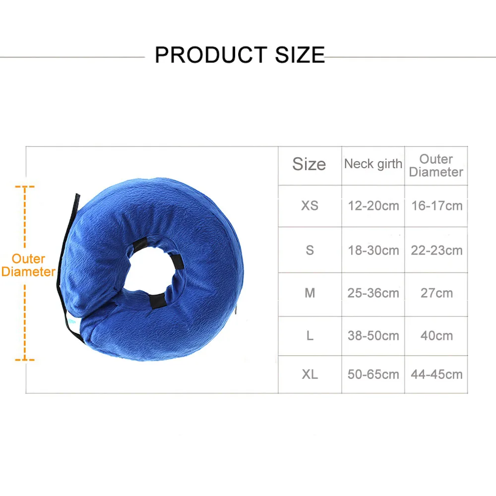 Защитный ошейник для питомцев, надувной ошейник для восстановления шеи собаки, ошейник для лечения ран, лечения ран, для кошек, собак, медицинский ошейник