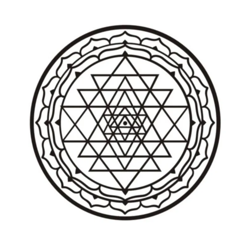 

Creative Sri Yantra Vinyl Removable Wall Sticker Indian Mandala Pattern Religion Design Home Decor Living Room