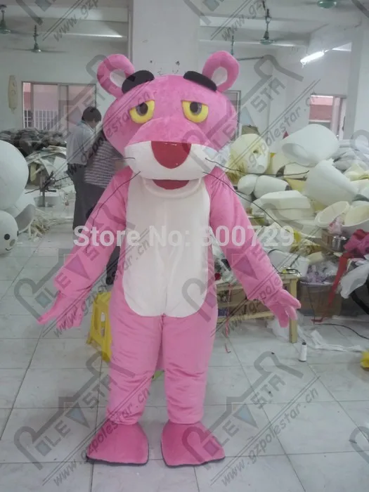 lovely pink skin leopard mascot costumes cheath costumesmascot costume
