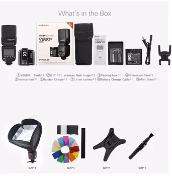 

Godox V860II-C V860IIC Speedlite GN60 HSS 1/8000s TTL Flash Light+X1T-C Wireless Flash Trigger Transmitter +Gift Kit CD50