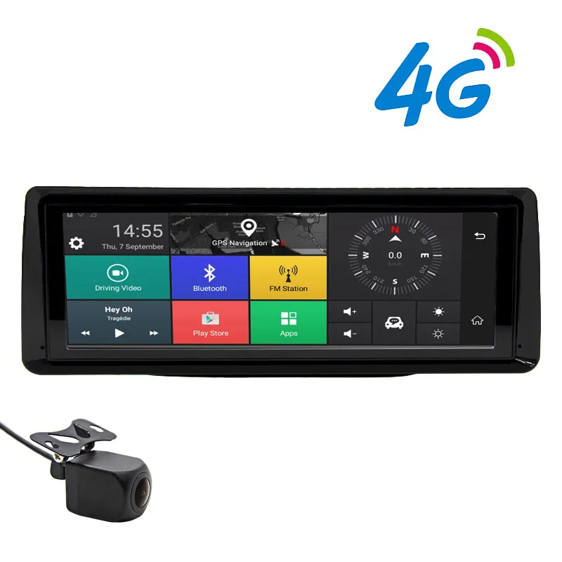 Bluavido " ips 4G ADAS Автомобильный видеорегистратор Android gps навигация FHD 1080 P Dash камера двойной объектив Автомобильный видеорегистратор WiFi DVRs Bluetooth - Название цвета: 4G with HD Rear Cam