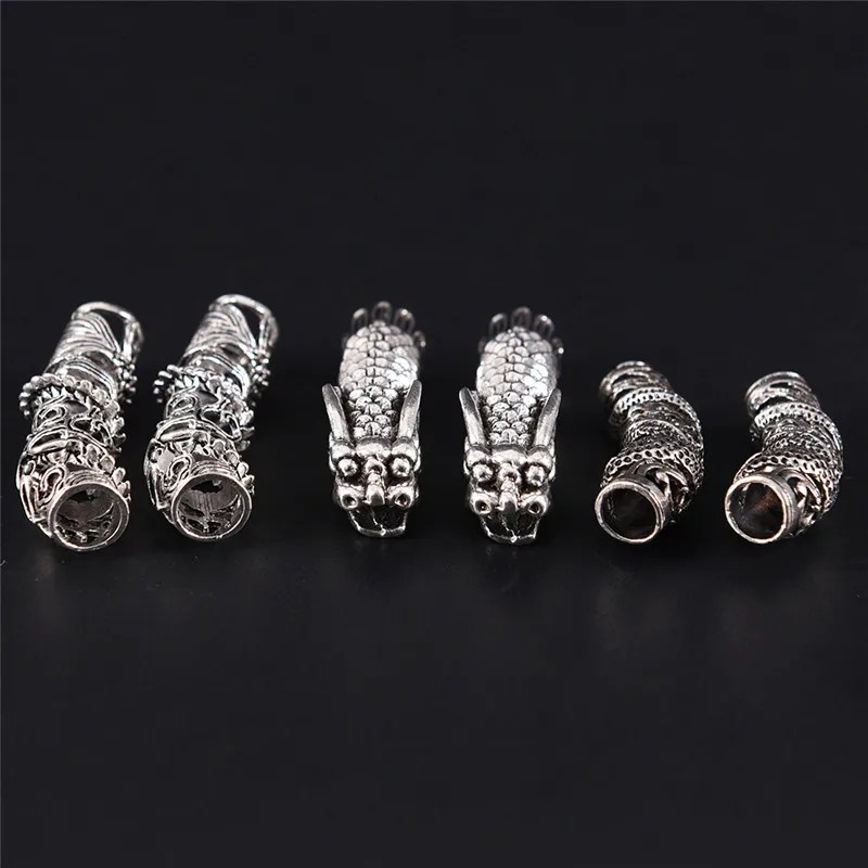 4*1 см винтажный Дракон дредлок бусины для волос кольцо DIY Bracet ювелирные изделия ручной работы мода