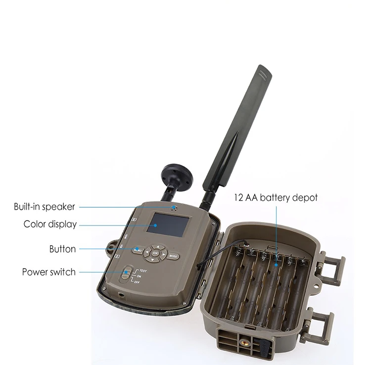 4G FDD-LTE GPS Hunting Trail Camera Sending Original 5MP Pictures & 30s 1080P HD Video Via SMTP and FTP with APP Waterproof IP66_F14