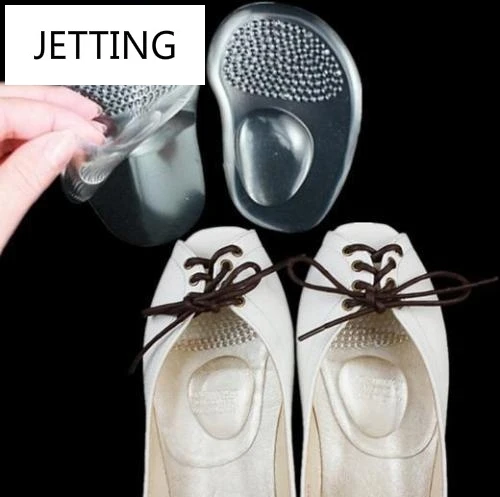 

1 Pair Comfortable Silicone Gel Insoles Arch Support Non-slip Cushion Foot Care Patch Front Feet Shoe Pad High Heel Inserts Pad