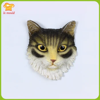 

2019 New 3 d cat head silicone mold cake decoration chocolate clay