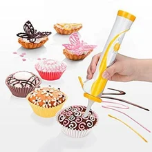 1Pcs Frosting Deco Pen Battery-powered Plastic Cupcake Decorating Cakes Tools with Battery Household Multifunctional 24*4.7*7cm