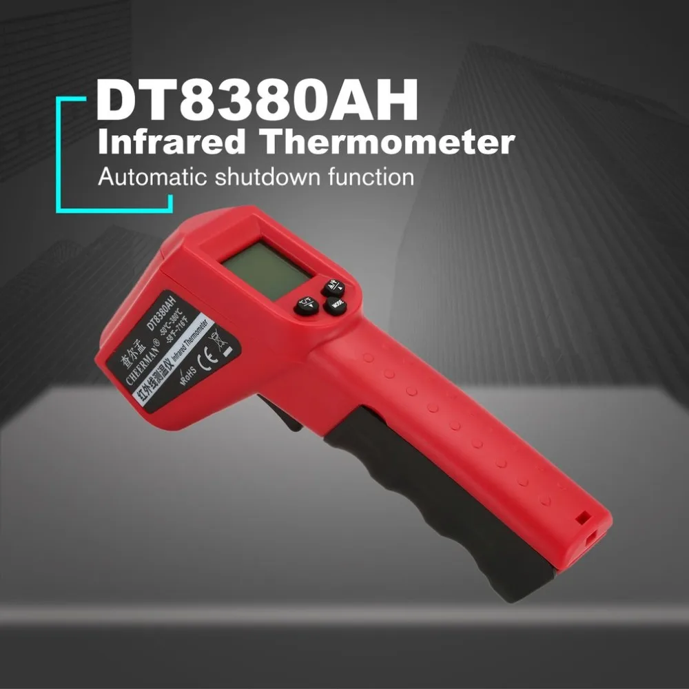 

DT8380AH Laser LCD Digital IR Infrared Thermometer Temperature Meter Gun Point -50~380 Degree Non-Contact Thermometer