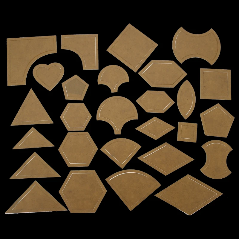 

MIXED QUILT TEMPLATES ACRYLIC DIY TOOLS FOR PATCHWORK QUILTER 1 SET 54PCS