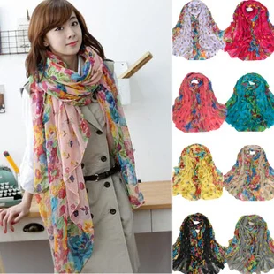 

Silk scarf all-match rustic female spring and autumn long scarf beach towel summer cape