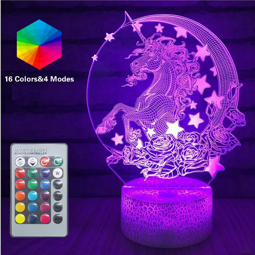 Multi-Colour Table Mood Lamp LED Colour Changing Unicorn Shaped Table Lamp