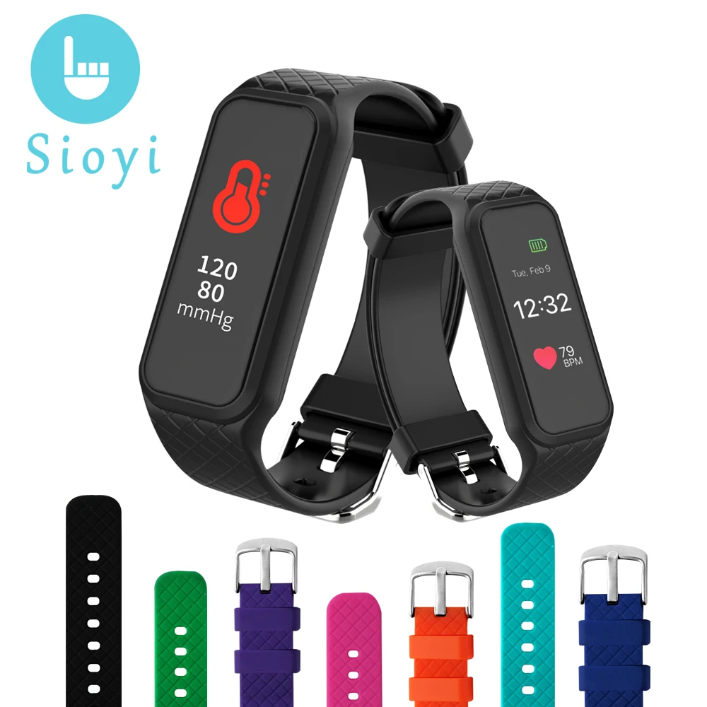 SIOYI Blood Pressure Smart Band Bracelet Full Color TFT LCD Screen