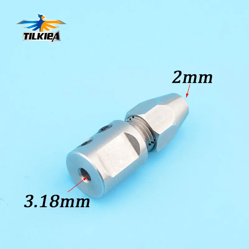 Coupling Flex Collet 3.18mm 1/8'' Motor to 2mm Flex Shaft Rc Model Boat