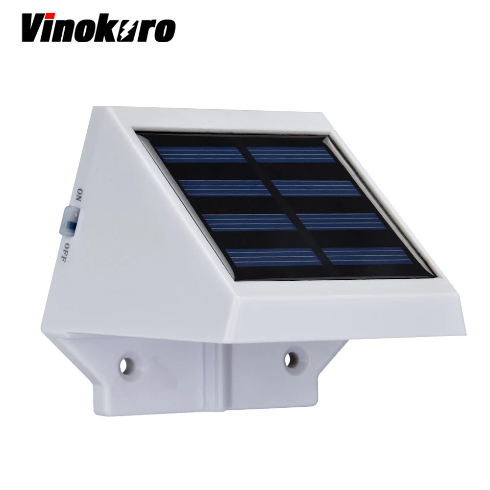 

Vinokuro High Quality 4 LED Solar Power Fence Gutter Light Outdoor Garden Wall Corner Lobby Pathway Bulb Lamp LED Solar Light