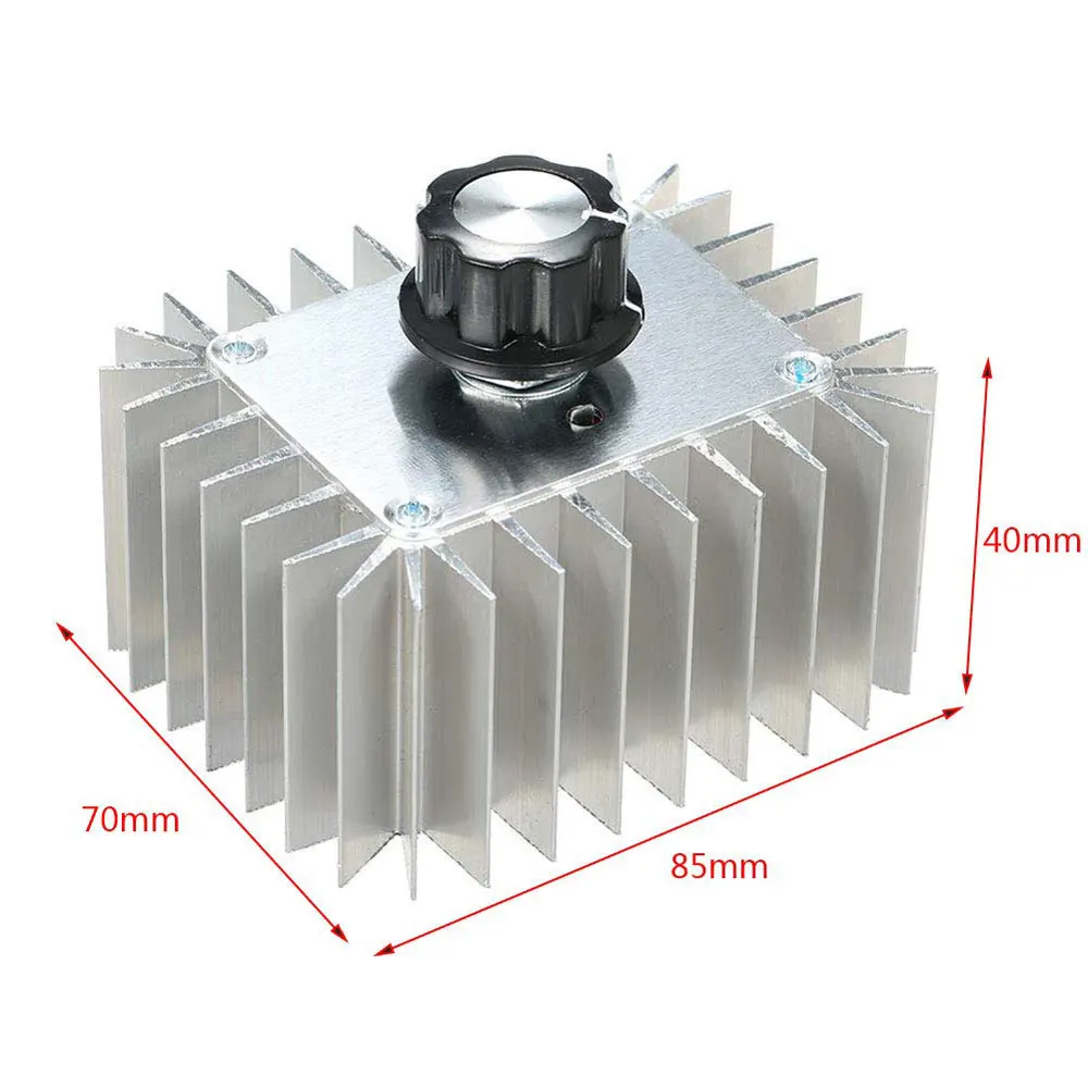 AC 220 В 5000 Вт Высокая мощность SCR регулятор скорости двигателя регулятор напряжения электронный диммирующий модуль терморегуляции