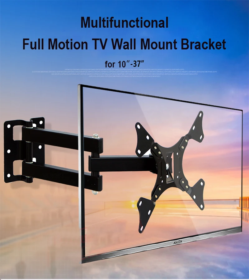 Hyvarwey EML503A4 полный движения 14-37 дюймов светодиодный ЖК-телевизор настенное крепление Вращающийся Поворотный гибкий тв крепление монитор держатель кронштейн