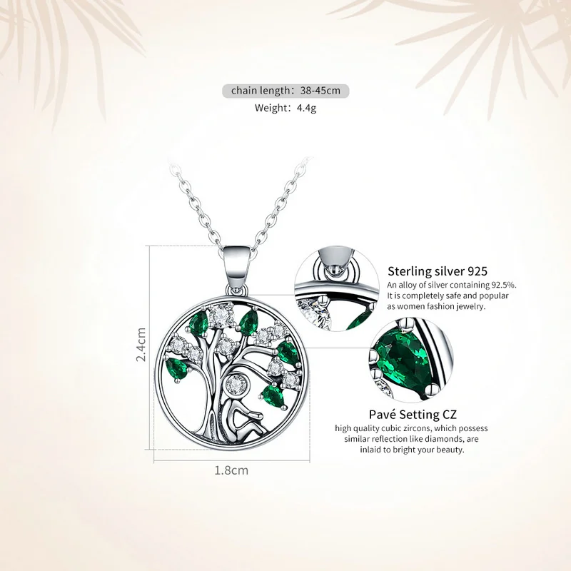 Подвеска Дерево жизни из серебра 925 пробы с фианитом|tree of life|fashion jewelryjewelry fashion |