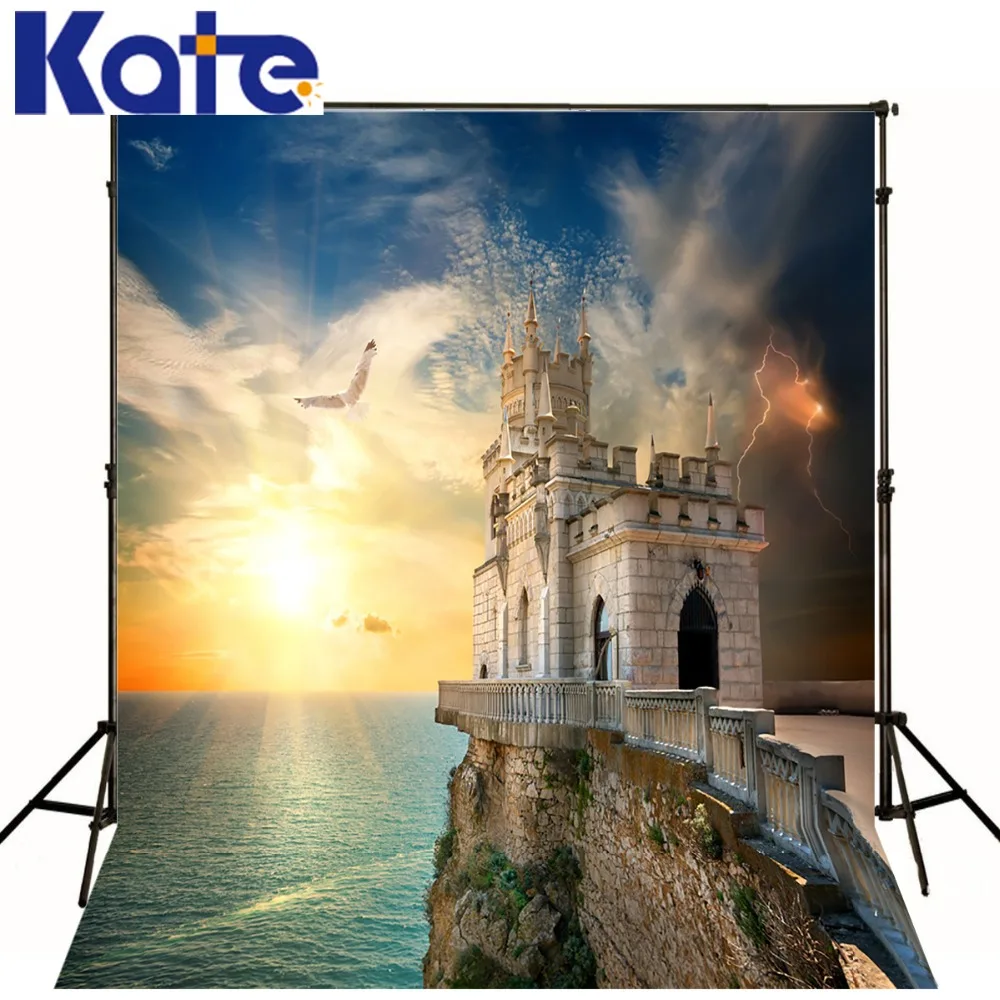 Kate цифровая печать высокое качество фотографии пляж Закат свечение для детей Фон
