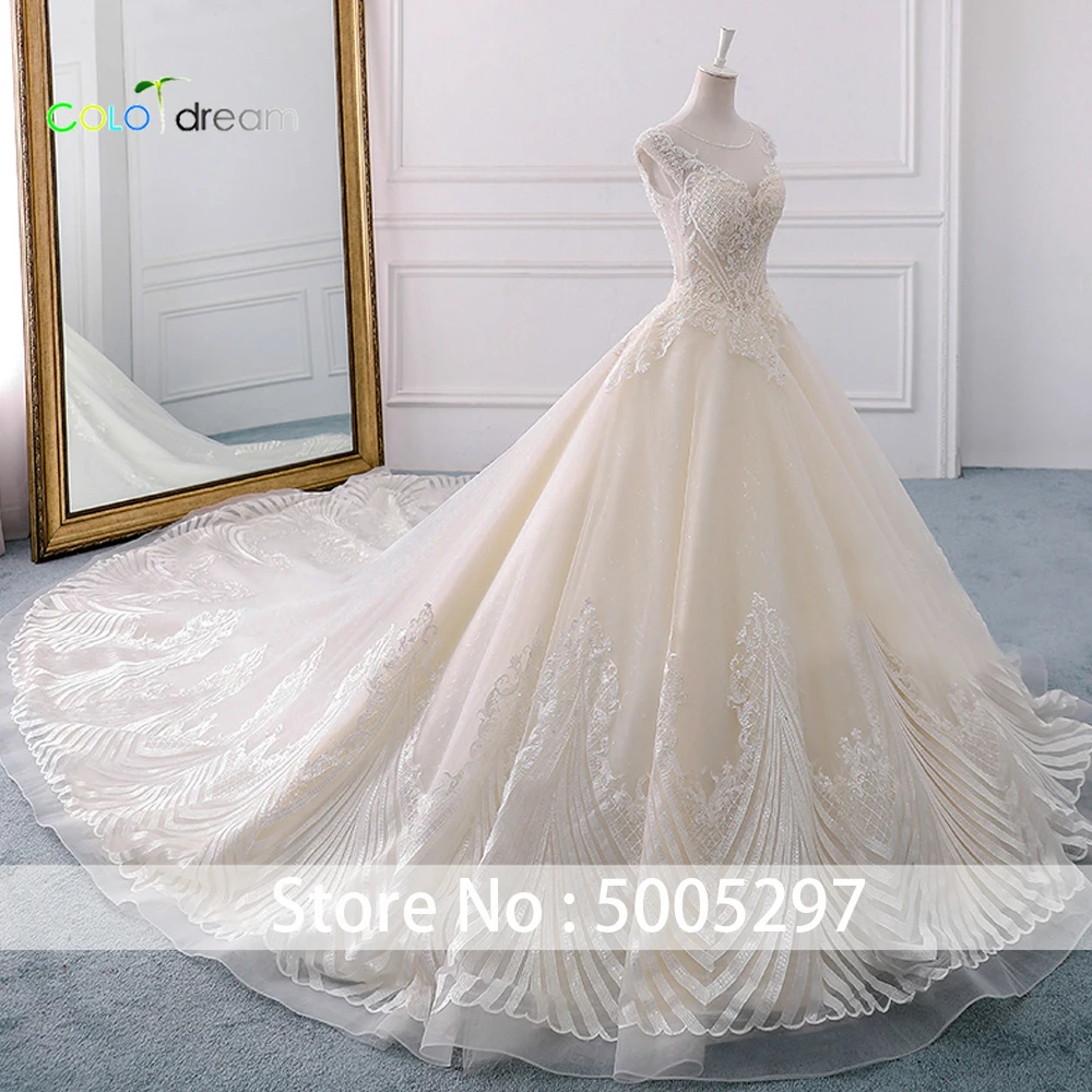 Свадебное платье бальное платье Часовня Поезд vestido de novia Совок без рукавов