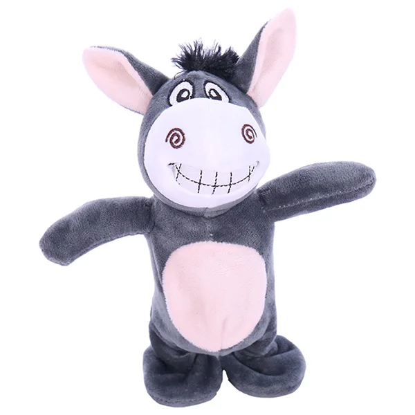 

New Cute Burro Shape Smart Educational Stuffed Donkey Toy Singing Talking Walking Recording Doll for Children