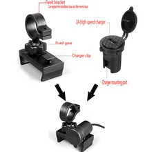 Универсальный 12 В мотоцикл сотовый телефон и gps держатель зажим с USB зарядное устройство 5 В/2А для электрического велосипеда Скутер ATV