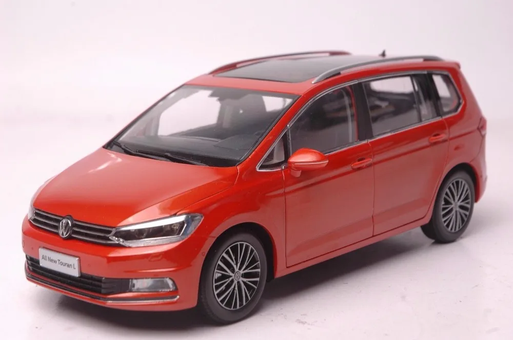 1:18 литая под давлением модель для Volkswagen VW All New Touran L 2016 оранжевая MPV игрушечная