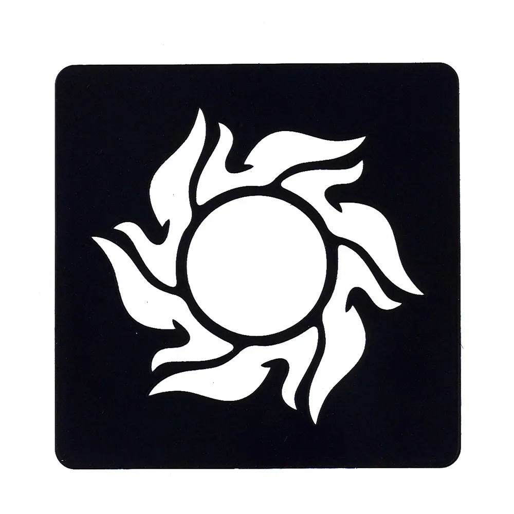 1PC Henna Stencil Sun Picture Sexy Women DIY Hand Face Art Tattoo Template Product Design Small Henna Stencil for Body Paint G68