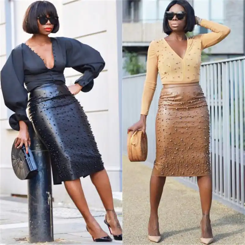 high waisted skirt outfits plus size