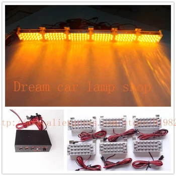 

03011 6*22 LED 6X22LED Strobe Flash Warning Car Light Flashing Emergency Firemen Lamp 132 LED amber