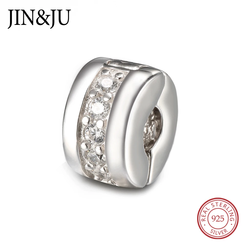 

JIN&JU Women Jewelry 925 Sterling Silver Round Design Charms Beads DIY Jewelry Autumn Winter Christmassy Gifts