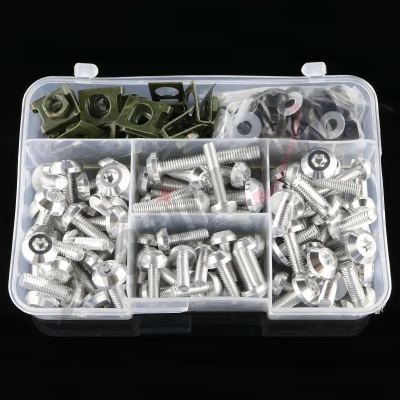 

Anodize Bodywork Motorcycle Bolt Screws Kit Nuts For BMW S1000R K1200GT F800GT R1200RT F800GS Complete Fairing M5 M6 Durable