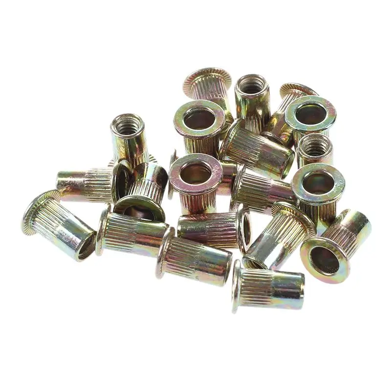 20 Pieces Steel Rivet Nut Rivet Insert M4 x 11 mm x 6 mmin Nuts from