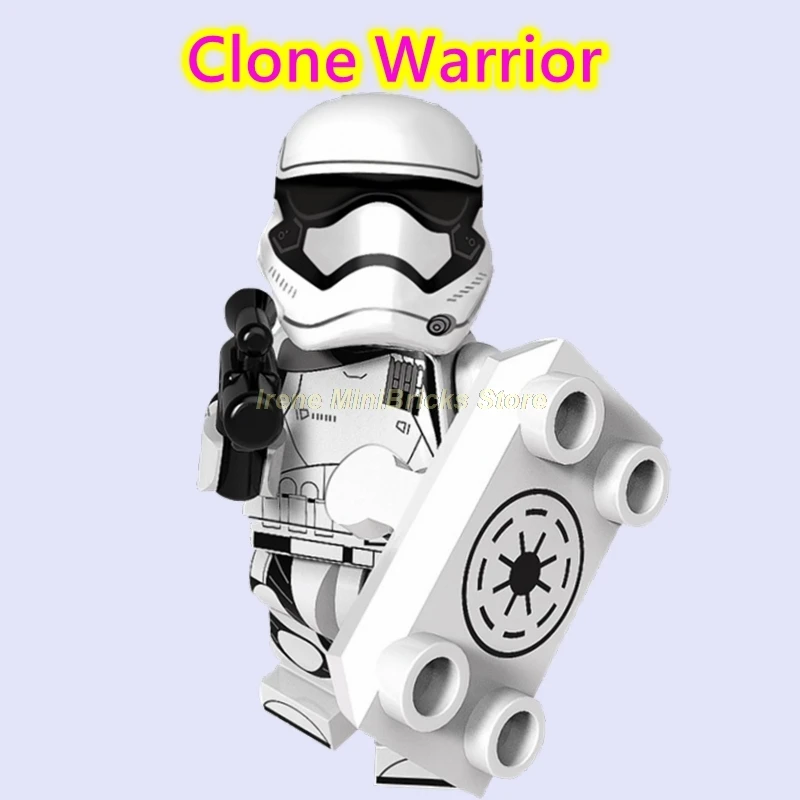 Звездные войны воин-клон люк Финн Рей Кайло По Дамерон BB8 R2D2 C3PO джедай строительные блоки Звездные войны игрушки для детей звездные войны - Цвет: Clone Warrior