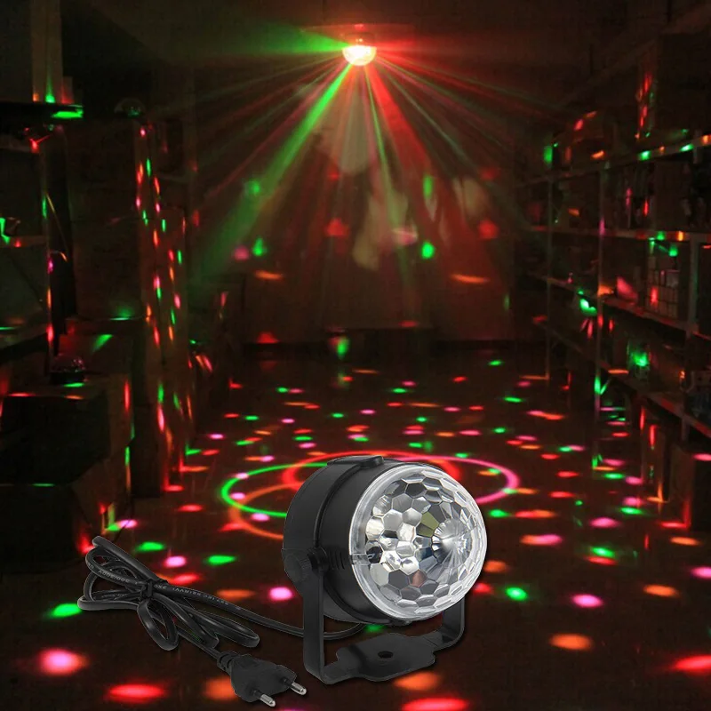 

Hot Sale Mini RGB LED Crystal Magic Ball Stage Effect Lighting Lamp Bulb Party Disco Club DJ Light Show US Plug