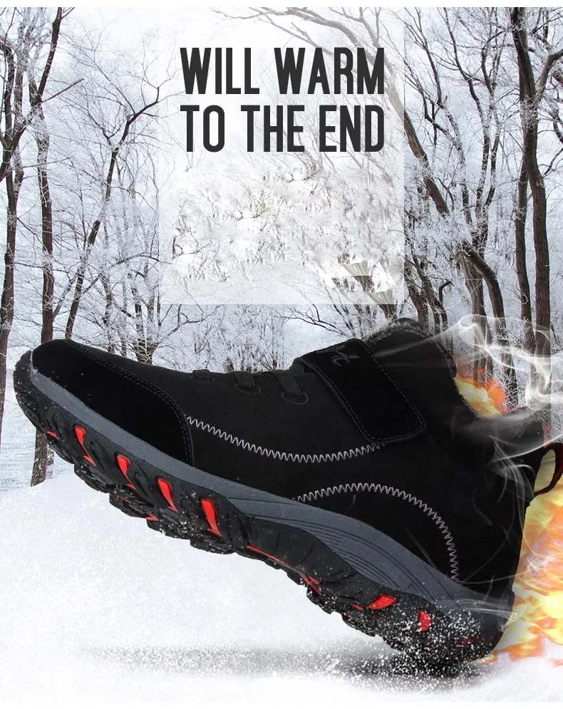 Baideng зимние замшевые сапоги; Пеший Туризм обувь Для мужчин Для женщин высокие Армейские ботинки с противоскользящей подошвой для трекинга, альпинизма кроссовки для улицы, спортивные, унисекс, Размеры; большие размеры 36-45