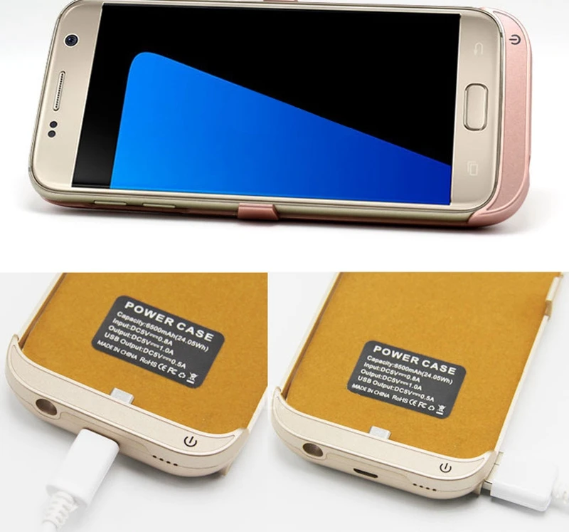 6500mAh Power Case for Samsung Galaxy S7 edge G9350 Case Charger for Samsung Galaxy s7 G9300 G9308 External Battery Bank Covers