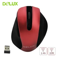 Delux Беспроводная мышь Вертикальный эргономичный 6D мышь оптическая компьютерная игровая мышь геймер 2,4 ГГц мыши с usb-приемником для ПК ноутбука