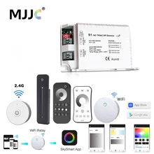 AC Triac Dimmer 220V 230V 110V LED Light Bulb Lamp Dimming Push Switch Smart Wifi 2.4G Wireless RF Touch LED Dimmer EU S1 wall mounted led dimmer switch touch sensor switch glass plate touch dimmer light switch eu for dimmer led bulb ac 170v 240v