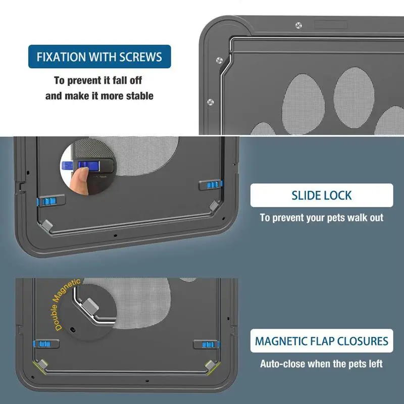 Pet Screen Door- Pet Window Screen Dog Door Screen Door for Cats Dogs