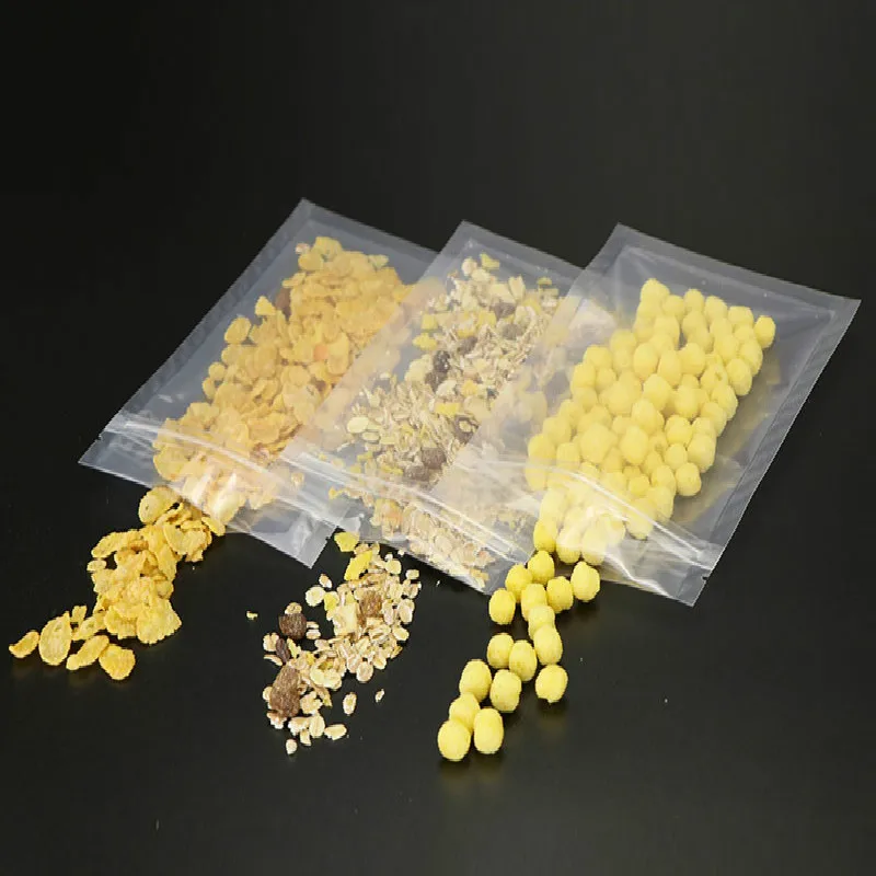 100Pcs Resealable Clear Plastic Seal Zip Lock Bags Poly Ziplock Bag