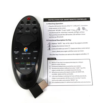 

New Replacement BN59-01184D BN59-01181D Smart Hub Audio Sound Touch Control Remote Control for Samsung 3D TV H Series USB Remote