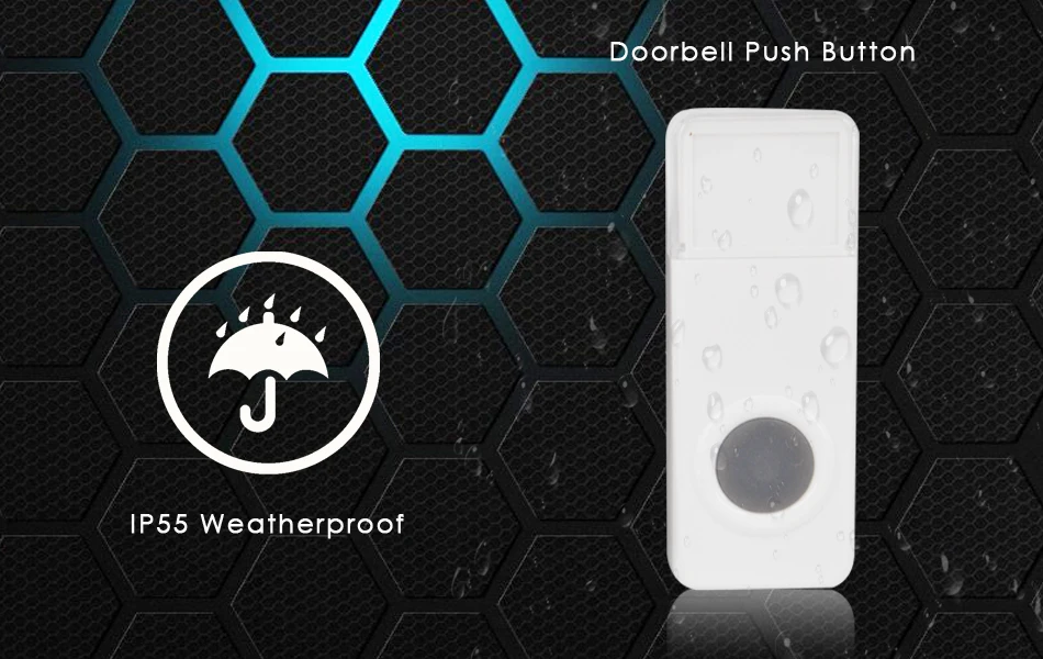 02CTVMAN Wireless Door Bell Wifi Doorbell Wireless Waterproof Button